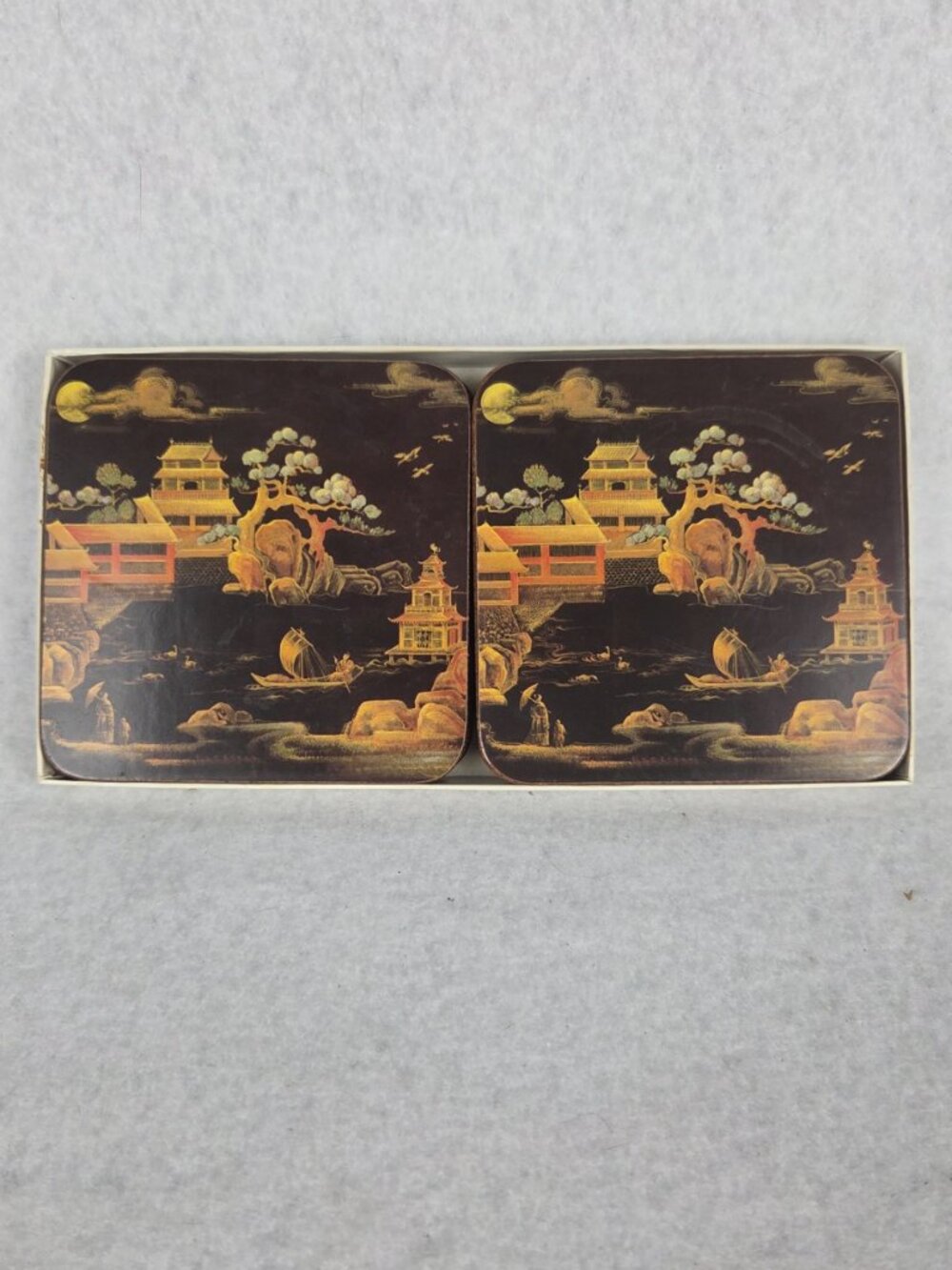 Pimpernel Acrylic Coasters Set Of 8 Moonlight Pavilion